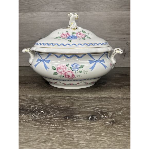 Vintage Hutschenreuther Selb Bavaria Large Covered Vegetable Bowl 14x10” - Picture 1 of 12